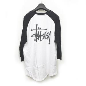 ステューシー　ラグラン　ビックロゴ　七分シャツ STUSSY ステューシー World Tour ラグラン 七分袖(stussy raglan