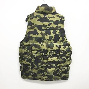 アベイシングエイプ A BATHING APE 新品同様 1ST CAMO ダウンベスト 
