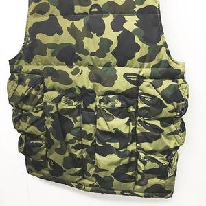 アベイシングエイプ A BATHING APE 新品同様 1ST CAMO ダウンベスト
