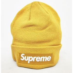シュプリーム Supreme X ニューエラ New Era 21fw Box Logo Beanie ボックスロゴ ビーニー 帽子 ニット帽 マスタード 黄色 1211 メンズ レディース 049 ベクトルパーク