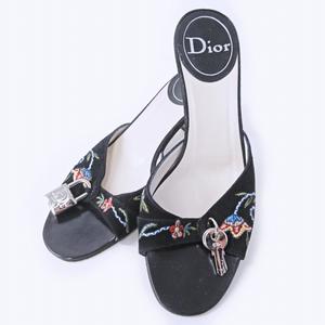 クリスチャンディオール Christian Dior ミュール サンダル スウェード 