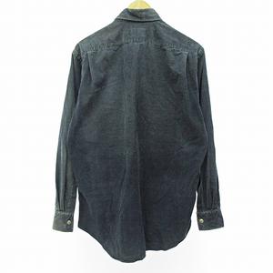 エルメス HERMES コーデュロイ シャツ 長袖 セリエボタン 青 41/16 