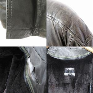 エンバ EMBA レザー コート ロング シェアードウィーゼルファー