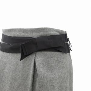 フォクシー FOXEY スカート ひざ丈 ウール カシミヤ混 リボン 42 M  