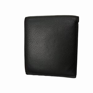 ロエベ LOEWE 二つ折り財布 アナグラム レザー 革 無地 ロゴ入り 黒 