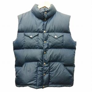 ザノースフェイス THE NORTH FACE 80s ヴィンテージ 茶タグ ナイロン ダウンベスト USA製 ネイビー L ■GY09 メンズ