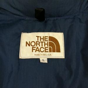 ザノースフェイス THE NORTH FACE 80s ヴィンテージ 茶タグ ナイロン ダウンベスト USA製 ネイビー L ■GY09 メンズ