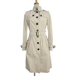 BURBERRY LONDON　ステンカラーコート　ベージュ　シルク混　38 M バーバリー ロンドン BURBERRY LONDON ステンカラー コート
