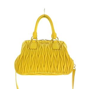 miu miu マテラッセイエロー ハンドバッグショルダー2way ミュウミュウ miumiu マテラッセ 2way ハンド バッグ ショルダー