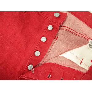 エヴィス EVISU 5500 カラーデニムパンツ YAMANE DELUXE ヤマネ レッド 