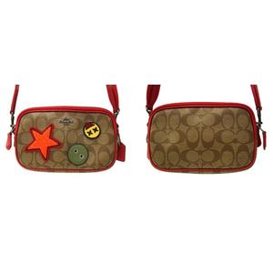 14.コーチロゴ入りハンドバック用ベルト⭐ コーチ COACH VARSITY PATCHES f20964 ショルダーバッグ