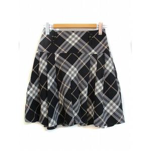 【美品】BURBERRY BLUE LABEL フレアスカート 38 ブラック バーバリーブルーレーベル BURBERRY BLUE LABEL フレアスカート