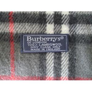 BURBERRYS てりゃ バーバリー ラムウール ノバチェック マフラー グレー