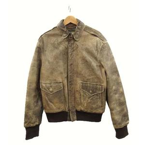 80s USA製vtg さうな real leather bomber jacket