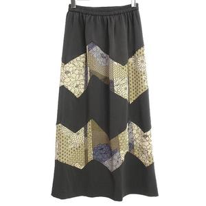 シセンドウ 詩仙堂 HITOSHI TAMURA ちりめん ロング スカート プリント  