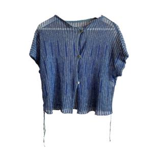 イオコムイオ io comme io センソユニコ ニット カーディガン 38 青  