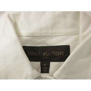 ルイヴィトン LOUIS VUITTON デニム ジャケット ベルト付き 36 ホワイト 白 上着 アウター Gジャン レディース