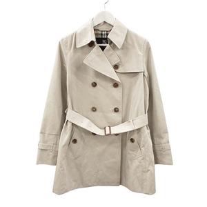 バーバリー ロンドン BURBERRY LONDON トレンチコート 裏地チェック柄 38 ライトベージュ 長袖 アウター レディース