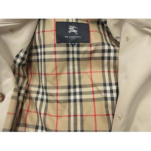 バーバリー ロンドン BURBERRY LONDON トレンチコート 裏地チェック柄 38 ライトベージュ 長袖 アウター レディース
