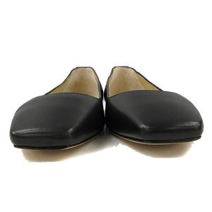 ジミーチュウ JIMMY CHOO LENI FLAT 36 ブラック 黒 フラット シューズ ロゴ エンボス ナッパレザー 靴 パンプス 革 ☆AA★ レディース