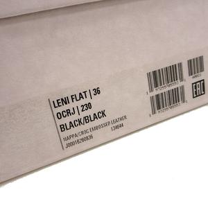 ジミーチュウ JIMMY CHOO LENI FLAT 36 ブラック 黒 フラット シューズ ロゴ エンボス ナッパレザー 靴 パンプス 革 ☆AA★ レディース
