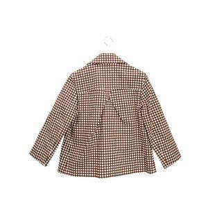 ルイヴィトン LOUIS VUITTON ギンガムチェック ダブル ジャケット 2way ベスト 34 ブラウン 茶 アウター 上着 レディース