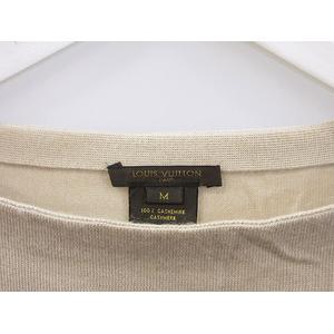ルイヴィトン LOUIS VUITTON カシミヤ ニット プルオーバー M ベージュ カシミア トップス ☆AA★ レディース
