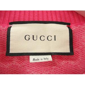 グッチ GUCCI GG柄 ジャガード ウール コットン ニット ワンピース 629464 XS ピンク 半袖 総柄 ☆AA★ レディース