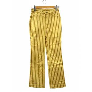 リー LEE 70s ブーツカットパンツ フレアパンツ ストライプ ヴィンテージ イエロー ブラウン レディース