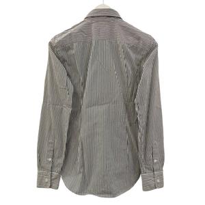 ラルフローレン RALPH LAUREN シャツ 長袖 ボタンダウン ストライプ ホワイト ブラック 綿 コットン スリムフィット 11号 トップス レディース