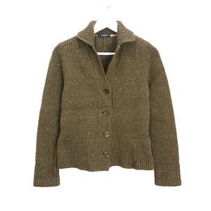 バーバリー ロンドン BURBERRY LONDON ニット ジャケット カーディガン 1 ブラウン 茶 ウール トップス 上着 アウター レディース
