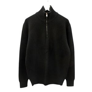 ノンネイティブ nonnative 24AW DWELLER HALF ZIP SWEATER MERINO SUPERFINE WOOL NN-K4503 ハーフジップ セーター メリノスーパーファインウール 2 黒 ブラック 長袖 ニット トップス メンズ