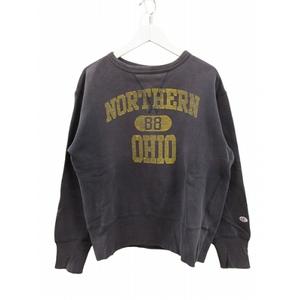 チャンピオン CHAMPION ランタグ 復刻 スウェット トレーナー NORTHERN OHIO 前Vガゼット ネイビー L メンズ
