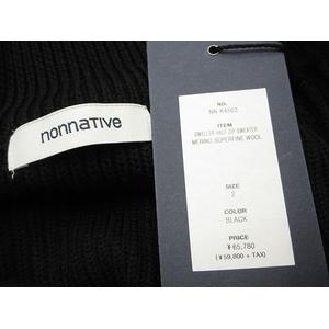 未使用品 ノンネイティブ nonnative DWELLER HALF ZIP SWEATER MERINO SUPERFINE WOOL ハーフジップ ニット 2 ブラック 黒 セーター トップス メンズ
