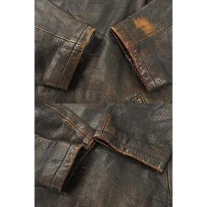 エディーバウアー EDDIE BAUER 00s レザー カーコート XL 牛革 ダーク