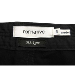 ノンネイティブ nonnative × IMA:ZINE DWELLER 5P T-LEG JEANS 02 C/P WEAPON STRETCH NN-P4653 イマジン ストレッチ ジーンズ パンツ 1 黒 ブラック ボトムス メンズ