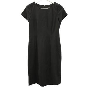 セオリー Theory ワンピース 半袖 0 ウール 黒 ブラック NURIANA.L TAILOR レディース