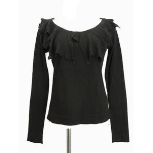 ヴィヴィアンウエストウッド Vivienne Westwood RED LABEL カットソー ニット襟付き 2 ブラック 黒 ウール 長袖 トップス レディース