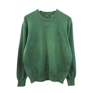 ポロ ラルフローレン POLO RALPH LAUREN コットンニット セーター カットソー L 緑 グリーン 長袖 トップス メンズ