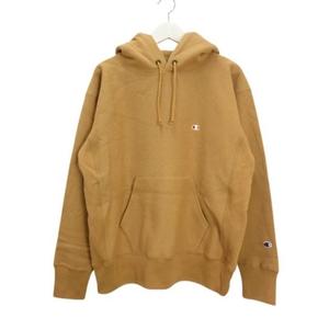 未使用品 チャンピオン CHAMPION リバースウィーブ スウェット プルオーバー パーカー フーディー L キャメル REVERSE WEAVE HOODED SWEATSHIRT トップス メンズ