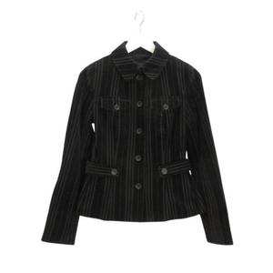 バーバリー ロンドン BURBERRY LONDON コーデュロイ コート ジャケット 38 ブラック 黒 アウター 上着 レディース