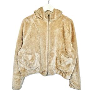 オットー OTTO ファーフリース パーカー ブルゾン ジャケット ジップアップ ベージュ 長袖 上着 レディース