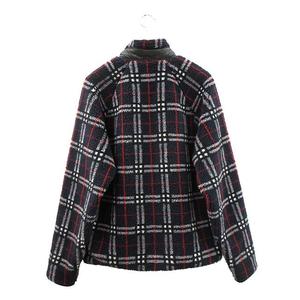 バーバリー BURBERRY フリース ジャケット チェック M ネイビー 紺 アウター 上着 ☆AA★ メンズ