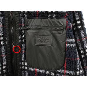 バーバリー BURBERRY フリース ジャケット チェック M ネイビー 紺 アウター 上着 ☆AA★ メンズ