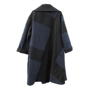 ジウ 慈雨 コート 変形 切替 40 アウター 上着 ブラック 黒 ネイビー