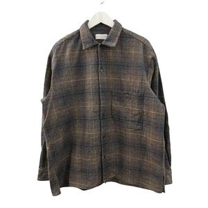 マニュアルアルファベット MANUAL ALPHABET チェック フランネル パッチシャツ MA-S-808 ブルー size3 メンズ