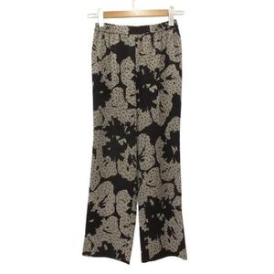 シセンドウ 詩仙堂 HITOSHI TAMURA  ちりめん 縮緬 イージーパンツ プリント ブラック ベージュ ボトムス レディース