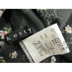 未使用品 ケティ KETTY  ロングワンピース 長袖 黒 花柄 薄手 レディース