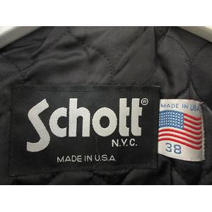 ショット SCHOTT レザー カーコート レザーコート 38 黒 ブラック レザージャケット アウター メンズ