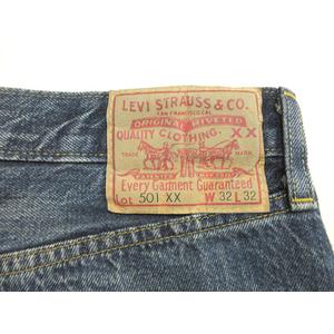 リーバイス ビンテージ クロージング LEVI'S VINTAGE CLOTHING LVC 501XX 1955モデル 復刻 日本製 デニムパンツ 32 インディゴブルー USED加工 ストレート ジーンズ ボトムス メンズ